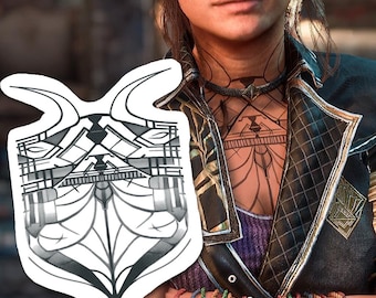 Sciel Temporary Tattoo - Video Game Sciel Character Cosplay Tattoo / Halloween Costume Sciel / Operation 33 Tattoo Inspired Costume