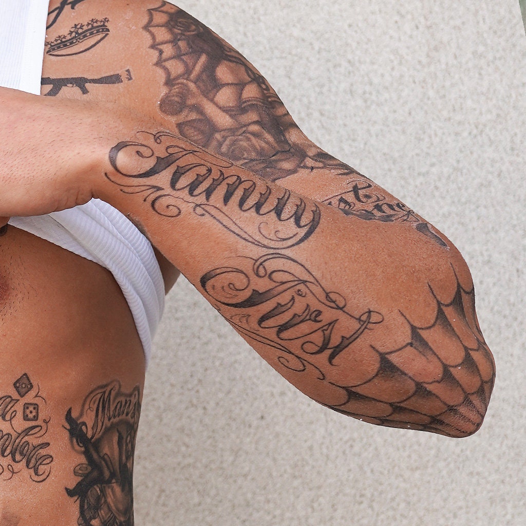 family first tattoos for men on forearm