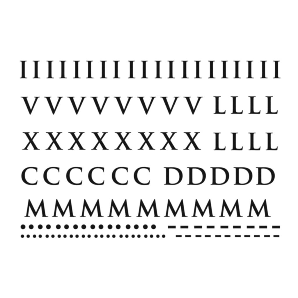 Roman Numerals Tattoo Set Roman Numerals Temporary Tattoo Etsy