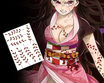 Conjunto de tatuajes temporales de anime