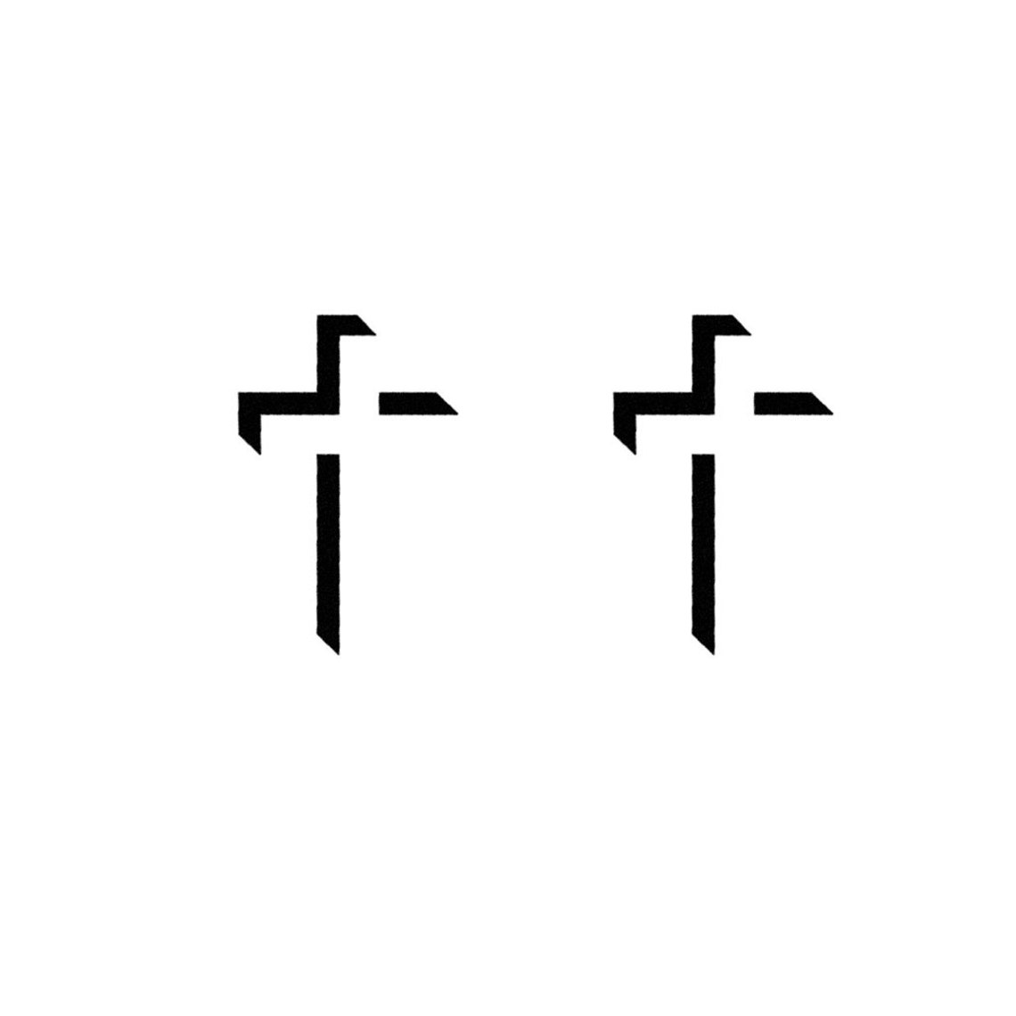 Crosses set of 2 Cross Temporary Tattoo / Religious Cross - Etsy