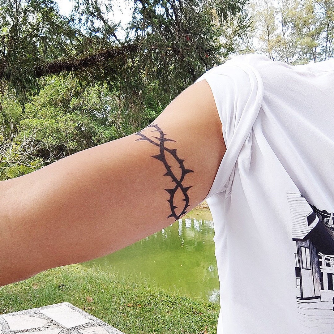 Buy Barbed Wire Armband Temporary Fake Tattoo Bold Body Art Online in India   Etsy