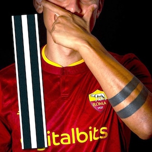 Two Solid Lines Armband Tattoo - Dybala Armband Temporary Tattoo / Solid Armband Tattoo / Forearm Arm Band Temporary Tattoo / Dybala Tattoo