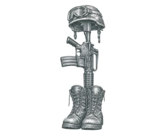 Fallen Brothers Tattoo - Soldier Temporary Tattoo / Army Military Honor Tattoo / US Army Bravery Temporary Tattoo / Service Tattoo / Boots
