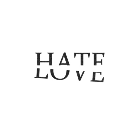 Love Hate Tattoo Illusion Tattoo Love Hate Temporary Etsy