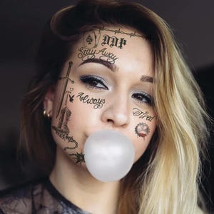 ¡ACTUALIZACIÓN 2025! Set de tatuajes temporales Post M / Arte Post M / Tatuajes temporales Post M Posty / Cosplay de rapero Post M / Tema de cantante de rap Post M