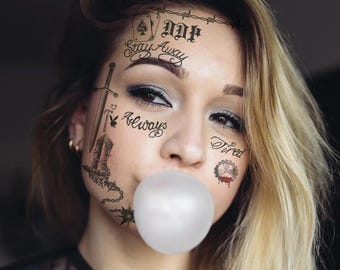 2025 UPDATE! Post M Temporary Tattoo Set / Post M Art / Post M Posty Temporary Tattoos / Post M Rapper Cosplay / Post Rap Singer Theme