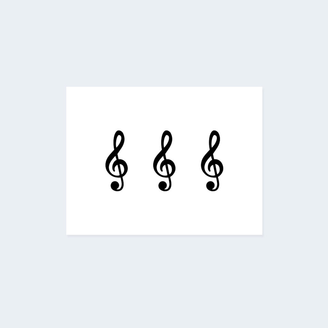 Music Note Key Tattoo set of 3 Music Note Temporary Tattoo Etsy