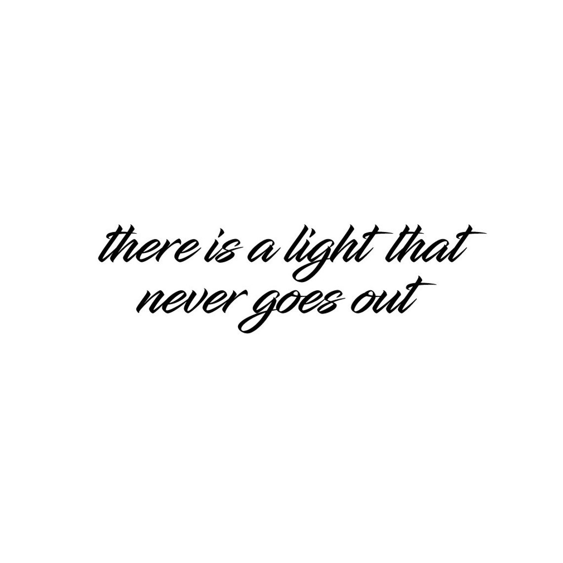 There is a Light That Never Goes Out Temporary Tattoo / Etsy