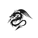 Tribal Dragon Crest - Tribal Dragon Temporary Tattoo / Dragon Tattoo