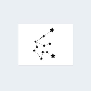 Aquarius Constellation Tattoo (Set of 2) - Aquarius Constellation Temporary Tattoo / Aquarius Zodiac Sign Tattoo / Aquarius Constellation