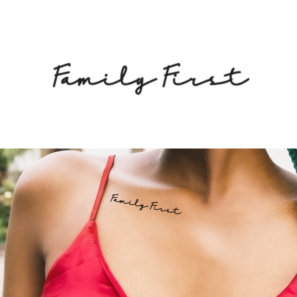 Buy Family First Temporary Fake Tattoo Sticker set of 2 Online in India   Etsy