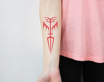 Valkyrie Symbol Tattoo Valkyrie Temporary Tattoo Valkyrie Sign