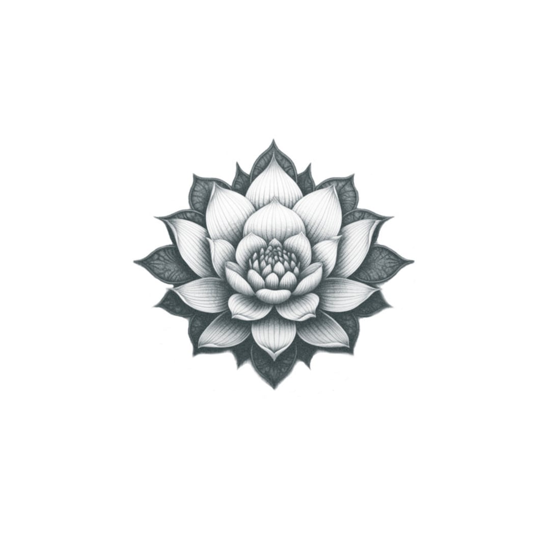 Black Lotus Tattoo That Blooms in Realism