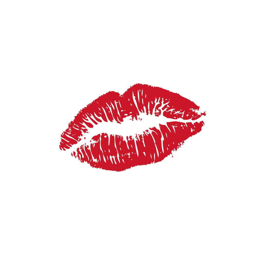 Lips Kiss Mark set of 2 Temporary Tattoo / Realistic - Etsy Canada
