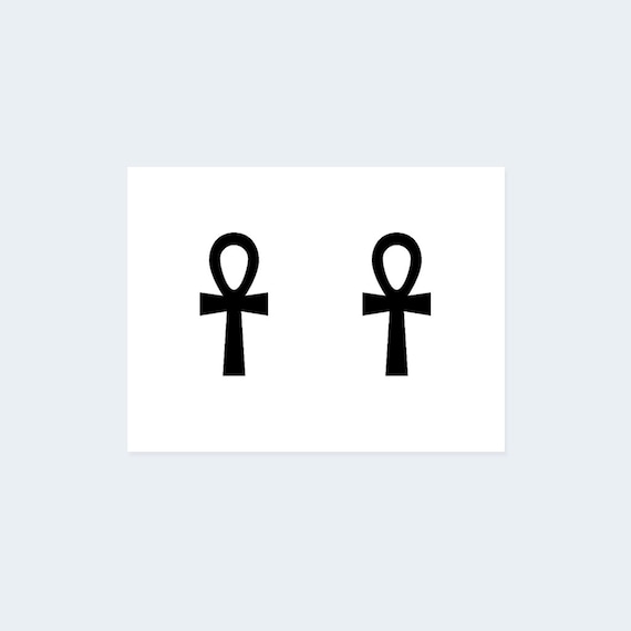 Ankh Temporary Tattoo set of 2 Ankh Tattoo / Tiny Tattoo / - Etsy Ireland