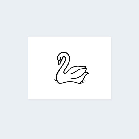 Minimalist Swan set of 2 Minimalist Swan Temporary Tattoo - Etsy UK Minimalist Swan set of 2 Minimalist Swan Temporary Tattoo - Etsy UK