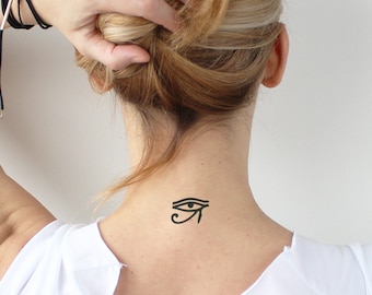 Eye Of Horus Temporary Tattoo (Set of 2) - Eye Of Horus Tattoo / Egyptian Mythology / Eye Of Horus / Eye Of Horus Art / Little Tattoo / Tiny