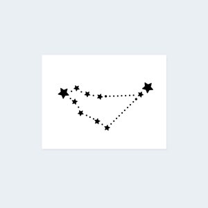 Capricorn Constellation Tattoo (Set of 2) - Capricorn Constellation Temporary Tattoo / Capricorn Tattoo / Capricorn Zodiac Tattoo /Capricorn