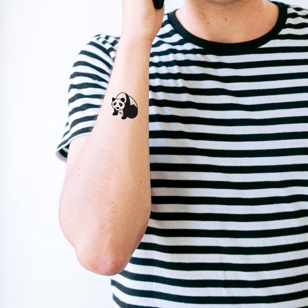 Cute panda tattoo