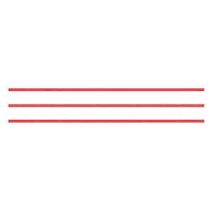 Könnte beinhalten: Drei horizontale rote Linien auf weißem Hintergrund. Die Linien sind gleichmäßig verteilt und scheinen gleich dick zu sein. Das Bild ist einfach und minimalistisch, mit einem klaren Design.