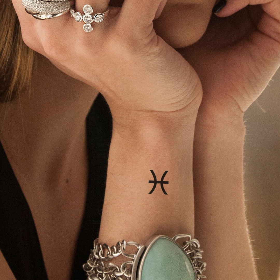 Pisces Temporary Tattoo set of 4 Pisces Zodiac Sign Tattoo - Etsy Singapore