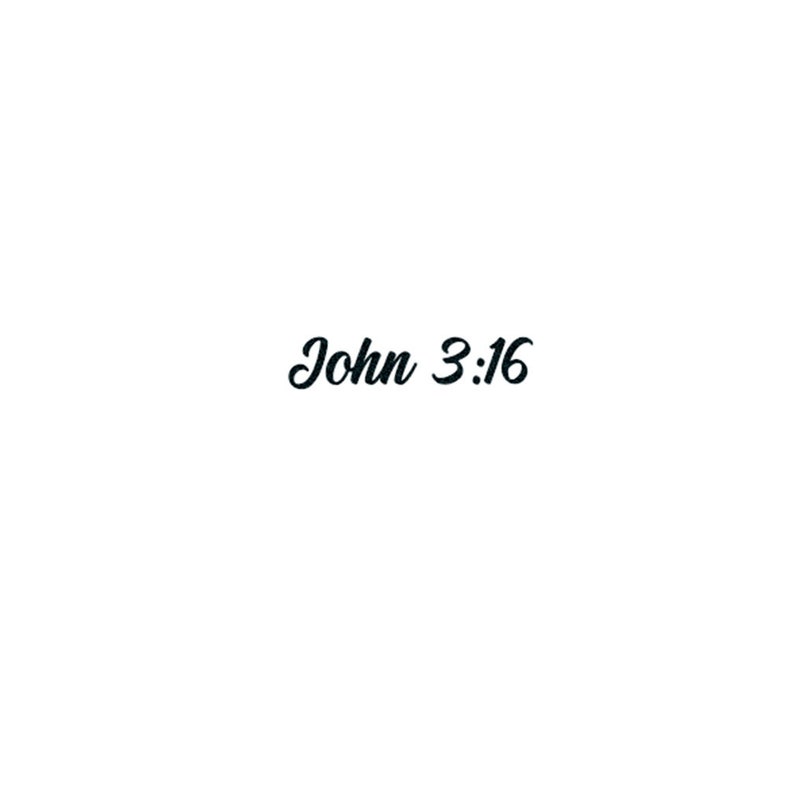 John 3:16 (set of 2) - John 3 16 Temporary Tattoo / Bible Script Tattoo ...