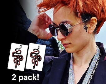 Crowley Cosplay Tattoos (Set of 2) - Crowley Good Omens Temporary Tattoos