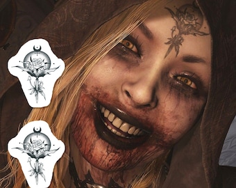 Bela, Cassandra, Daniela Tattoo (Set of 2) - Cassandra Bela Daniela Temporary Tattoo / Cosplay Tattoo / Forehead Tattoo / Halloween Costume