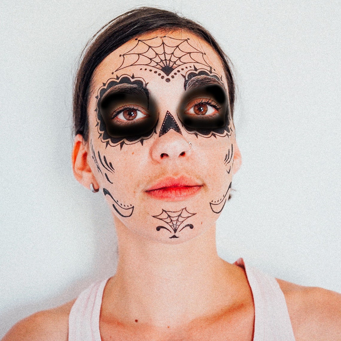 Day of the Dead Face Tattoos Set Day of the Dead Tattoos / Etsy