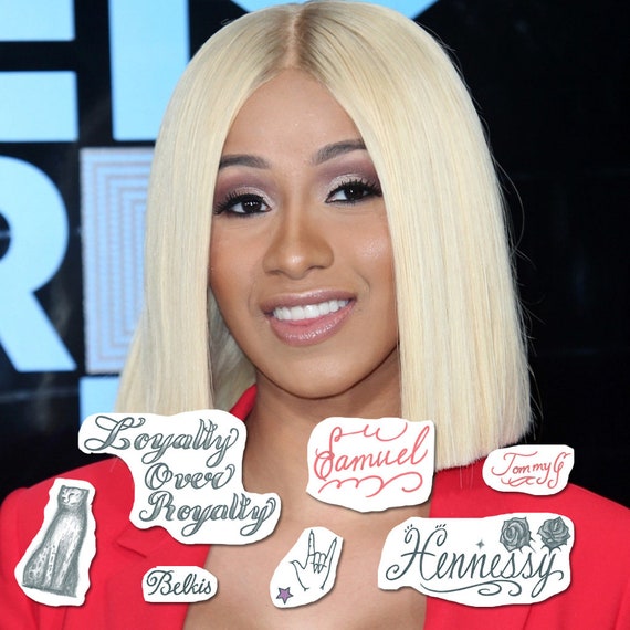 Cardi B Temporary Tattoo Set Cardi B Tattoos Cardi B Halloween Costume Cardi B Temporary Tattoo Rap Tattoos Cardi B Cosplay okurrr Etsy