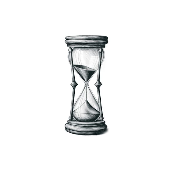 Hourglass Tattoo - Hourglass Temporary Tattoo / Time Passing Tattoo / Realistic Hourglass Tattoo / Hourglass Forearm Tattoo / Tattoo for Men