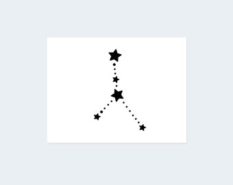 Cancer Constellation (Set of 2) - Cancer Constellation Temporary Tattoo / Cancer Constellation Tattoo / Cancer Zodiac Tattoo / Cancer Sign