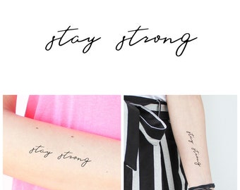 Little Tattoos  Stay strong tattoo on the left side ribcage