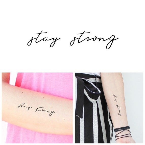 Stay strong  free tattoo lettering scetch