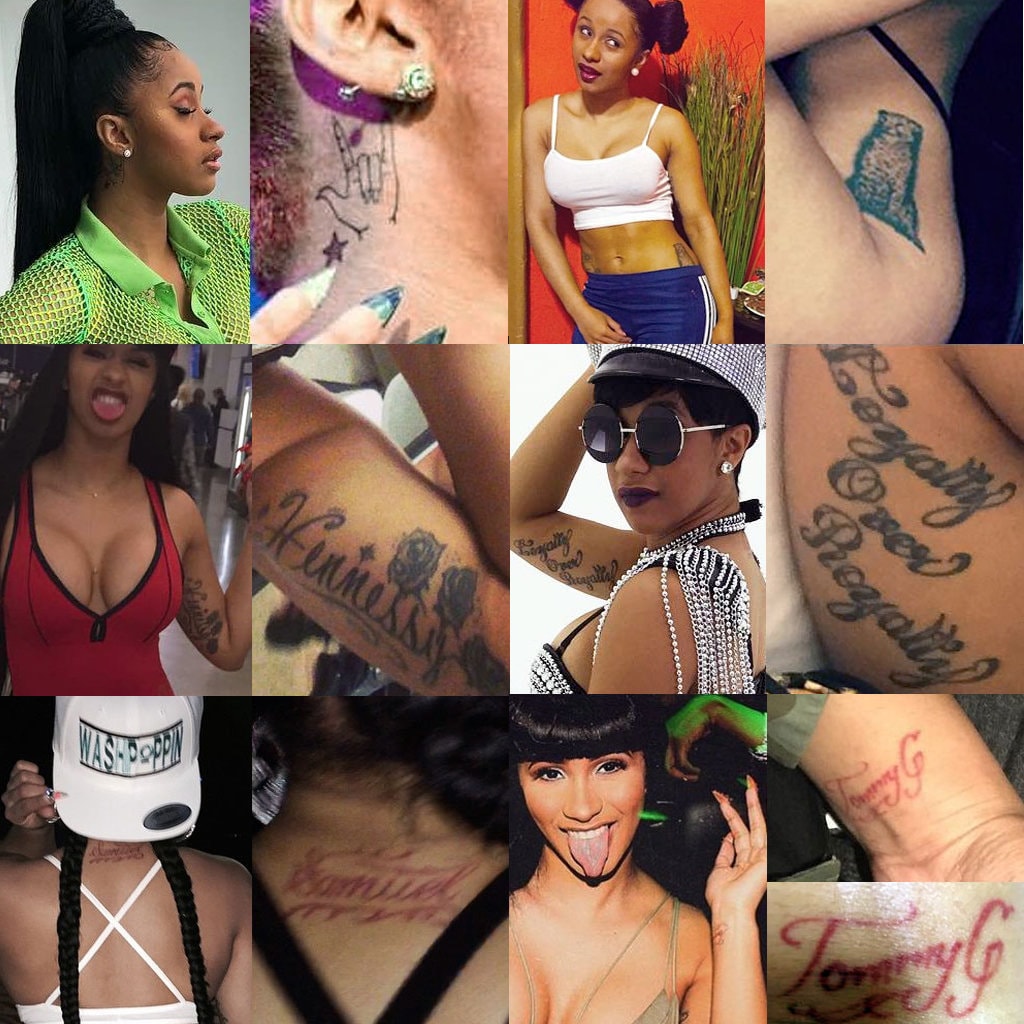 Cardi B Temporary Tattoo Set Cardi B Tattoos / Cardi B 