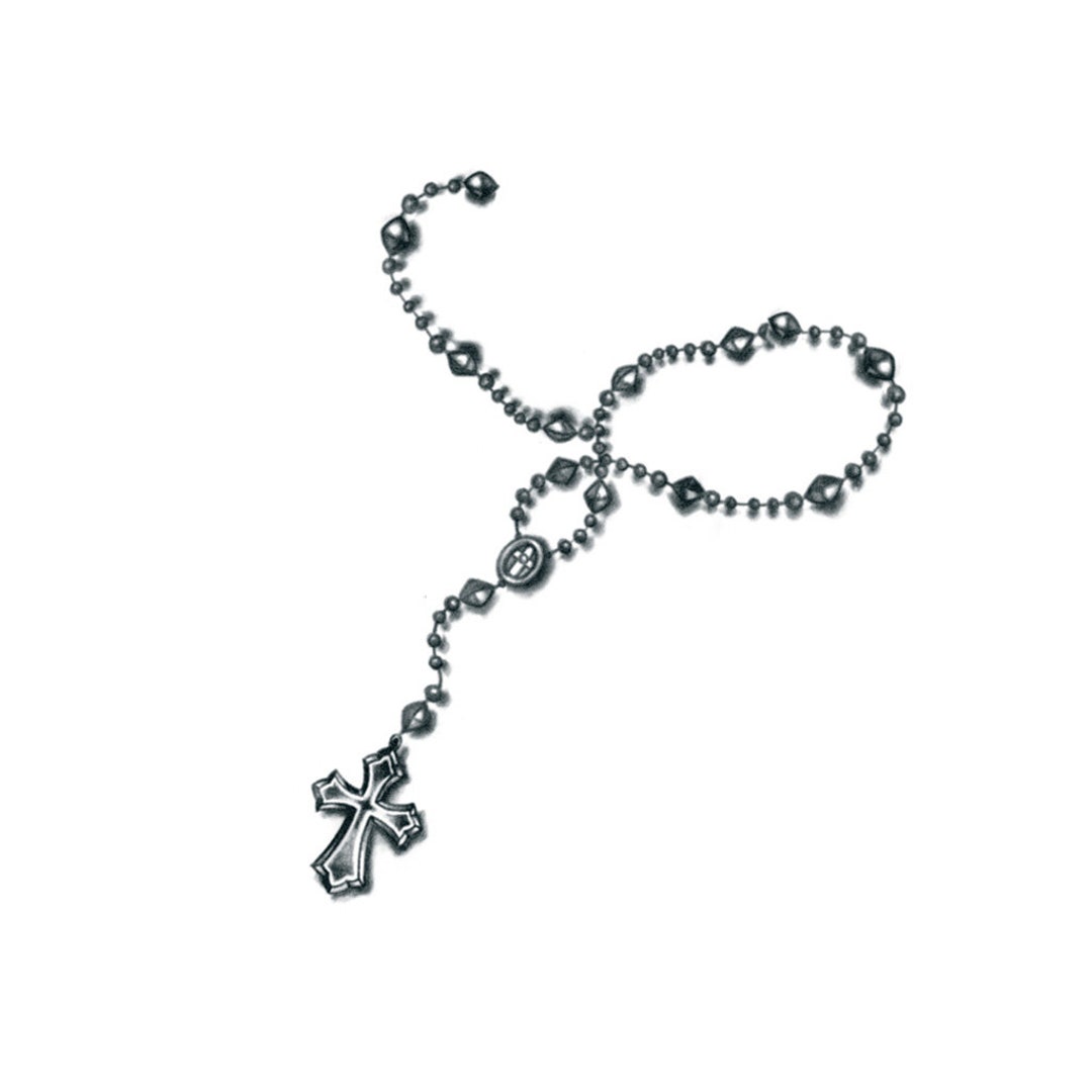 Tatouage Main Qui Prie Avec Chapelet Saint Rosaire tatouage tatouage temporaire chapelet / prière - Etsy France