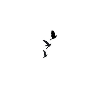 Flying Birds set of 2 Behind the Ear Tattoo / Flying Birds Ear Tattoo ...