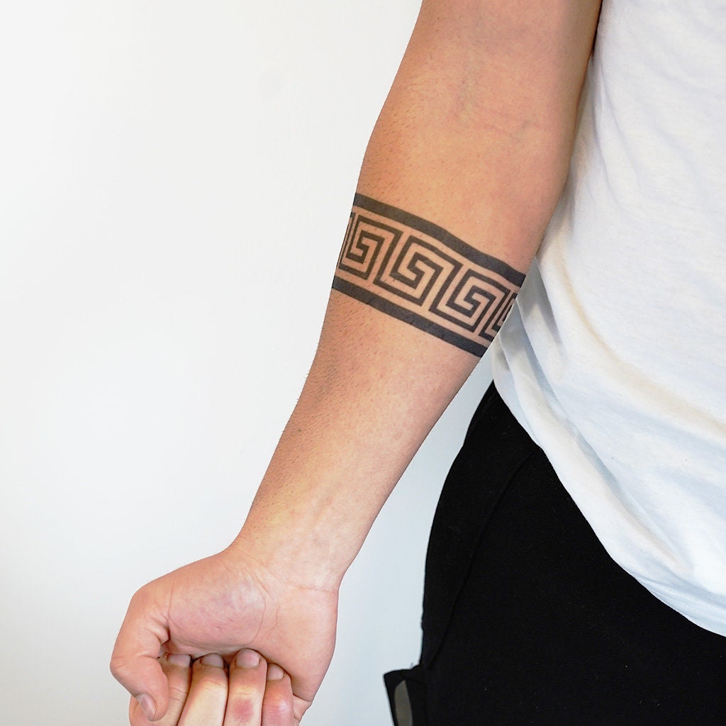 Runic Arm Band Tattoo Armband Temporary Tattoo Norse Etsy Singapore