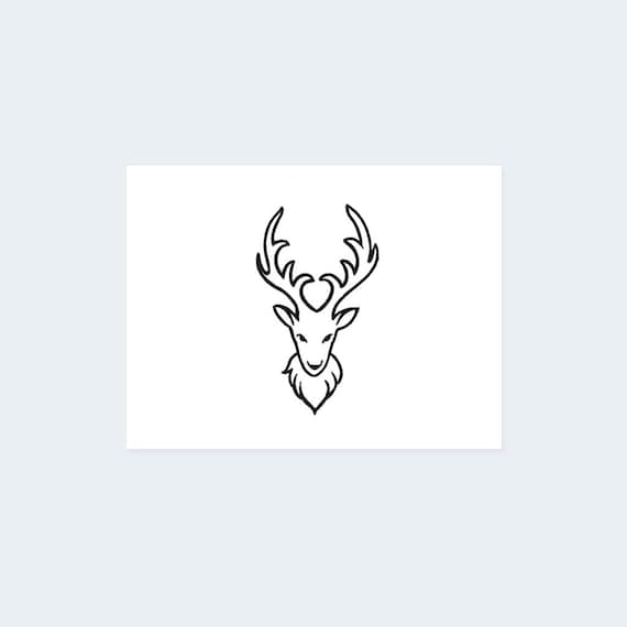 minimalist deer set of 2 minimalist deer tattoo deer etsy minimalist deer set of 2 minimalist deer tattoo deer temporary tattoo jagermeister tattoo elk tattoo minimalistic tattoo deer