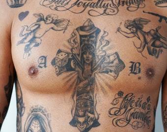 Gangsta Life Cross Tattoo / Chicano Tattoo / Cross Collage - Etsy Gangsta Life Cross Tattoo / Chicano Tattoo / Cross Collage - Etsy