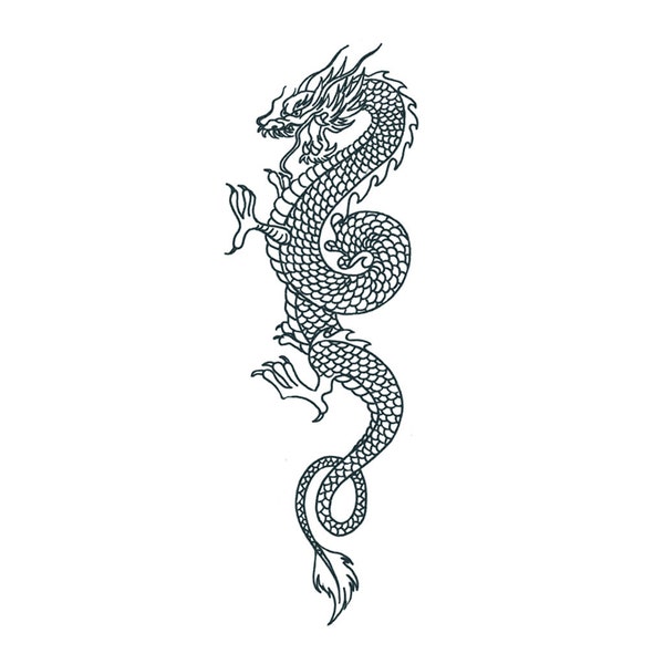 Oriental Dragon Temporary Tattoo