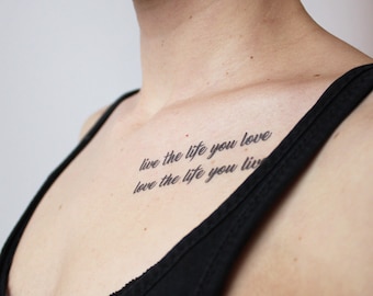 Live The Life You Love Love The Life You Live Temporary Etsy Canada Live The Life You Love Love The Life You Live Temporary Etsy Canada