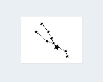 Taurus Constellation (Set of 2) - Taurus Constellation Temporary Tattoo / Taurus Zodiac Tattoo / Taurus Symbol Tattoo / Taurus Star Astro