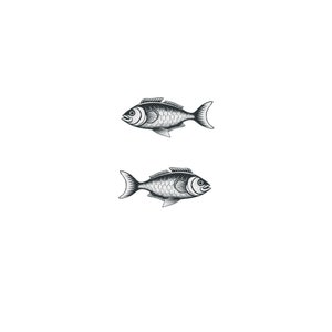 Small Fish (Set of 2) - Fish Temporary Tattoo / Fisherman Tattoo / Sea Fish Tattoo / Bass Tattoo / Snapper Tattoo / Grouper Tattoo / Fish