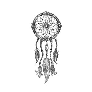 Bohemian Dreamcatcher Dreamcatcher Tattoo / Boho - Etsy