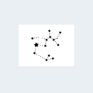 Saggitarius Constellation Tattoo (Set of 2) - Saggitarius Constellation Temporary Tattoo / Saggitarius Star Tattoo / Saggitarius Tattoo /Sag