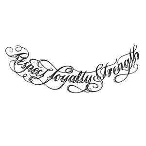 Respecteer loyaliteit sterkte tattoo - Cholo Tattoo / tijdelijke tattoo gangster / Mexicaanse maffia tattoo / Halloween kostuum / gevangenis tattoo