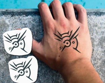 Outsider Mark Tattoo (Set of 2) - Outsider Sign Temporary Tattoo / Outsider Hand Tattoo / Outsider Cosplay Halloween Costume Tattoo