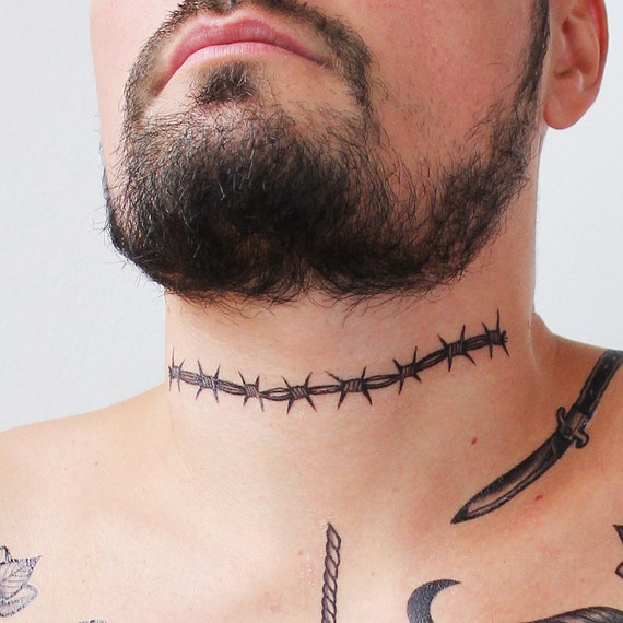 Stacheldraht Stacheldraht temporäre Tattoo / Blackwork Etsy